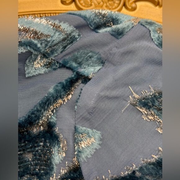 🆕 SIMKHAI 🧿 NWOT Halen Draped Velvet Mini Dress, Celestial Blue - Sz US 0 - Picture 15 of 16